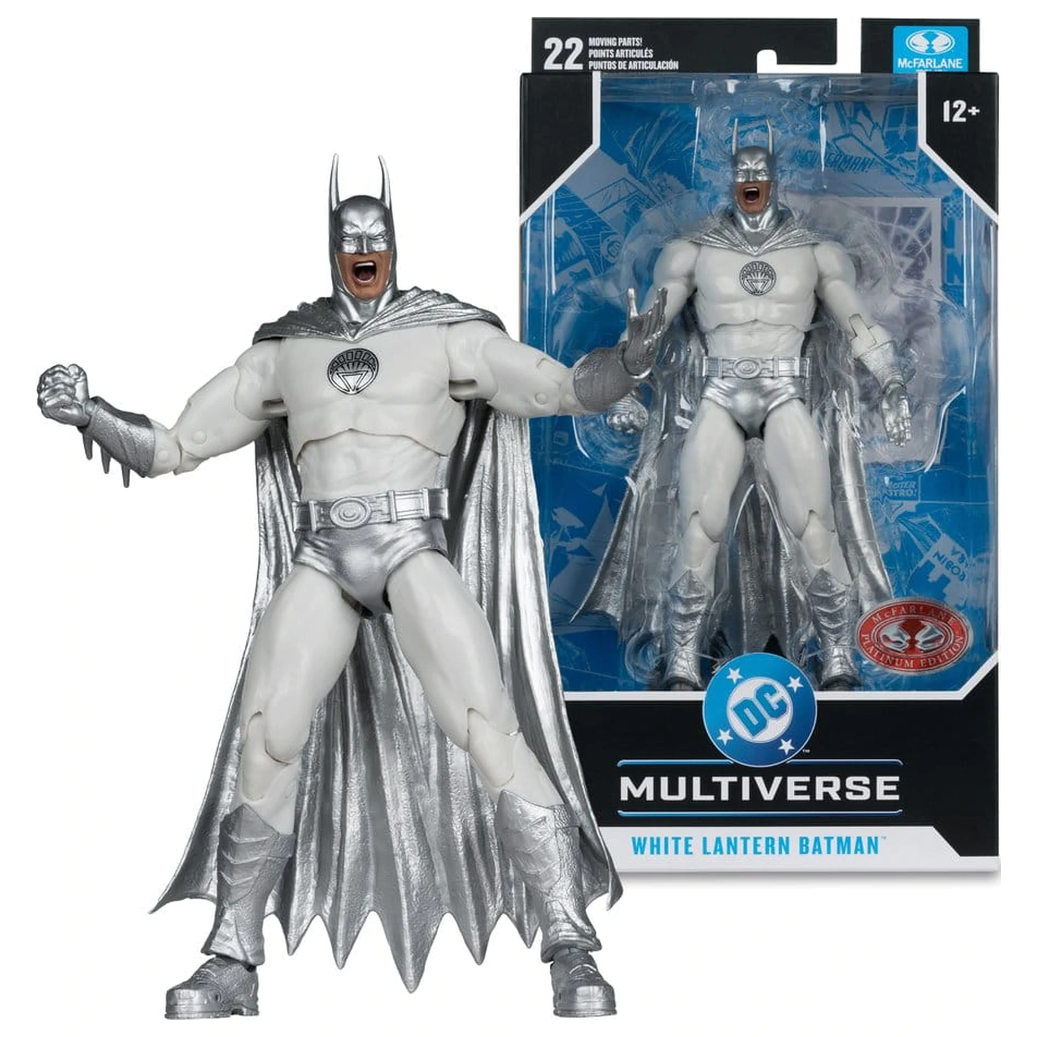 DC Multiverse Action Figure White Lantern Batman (Brightest Day) (Red Platinum Edition) 18 cm product photo
