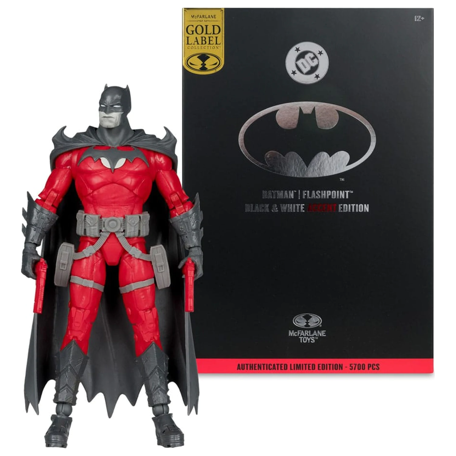 DC Multiverse Action Figure Batman (Flashpoint) (Black & White Accent Edition) (Gold Label) 18 cm product photo