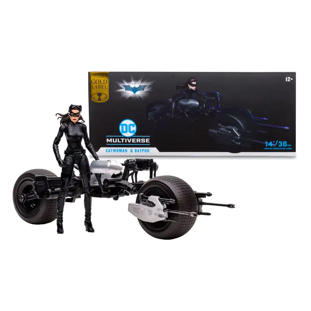 DC Multiverse Vehicle Batpod with Catwoman (The Dark Knight Rises) product photo