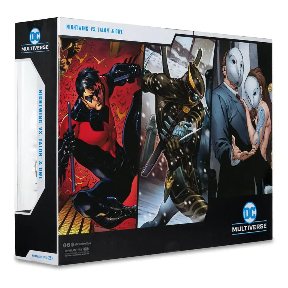 DC Multiverse Action Figure 3-Pack Nightwing vs. Talon &amp; Owl (Batman: The Court of Owls) (Gold Label) 18 cm product photo