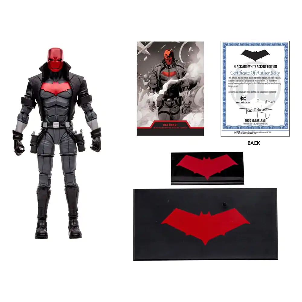 DC Multiverse Action Figure Red Hood (The New 52) Black &amp; White Accent Edition (Gold Label) 18 cm product photo