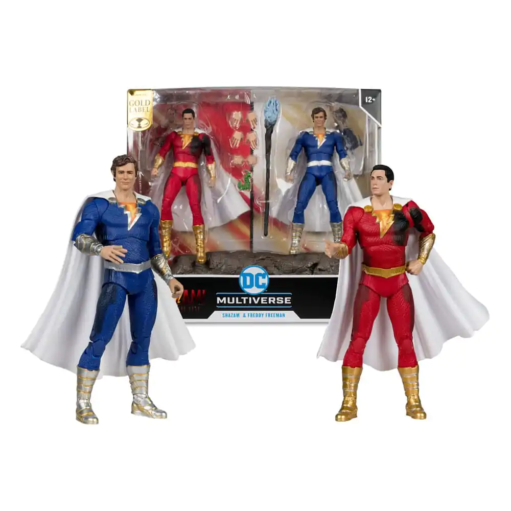 DC Multiverse Action Figures Pack of 2 Shazam (Battle Damage) & Freddie Freeman (Gold Label) 18 cm termékfotó