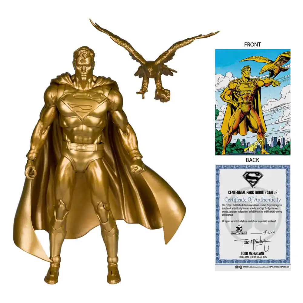 DC Multiverse Action Figure Superman (Centennial Park Tribute Statue) Gold Label 18 cm product photo