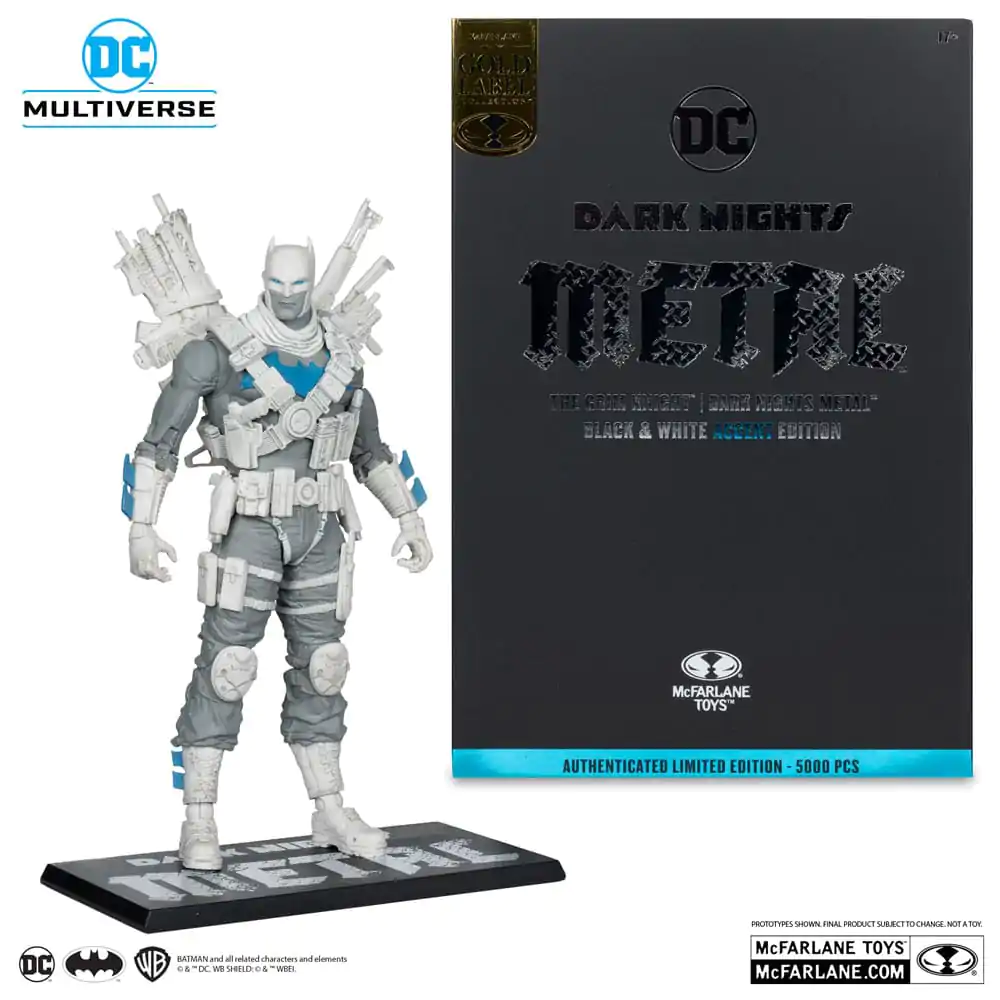 DC Multiverse Action Figure The Grim Knight (Dark Nights Metal) (Black & White Accent Edition) (Gold Label) 18 cm product photo