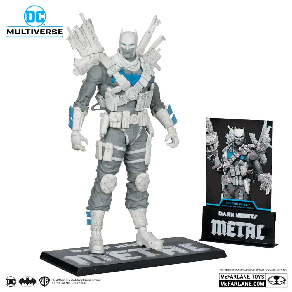 DC Multiverse Action Figure The Grim Knight (Dark Nights Metal) (Black & White Accent Edition) (Gold Label) 18 cm product photo