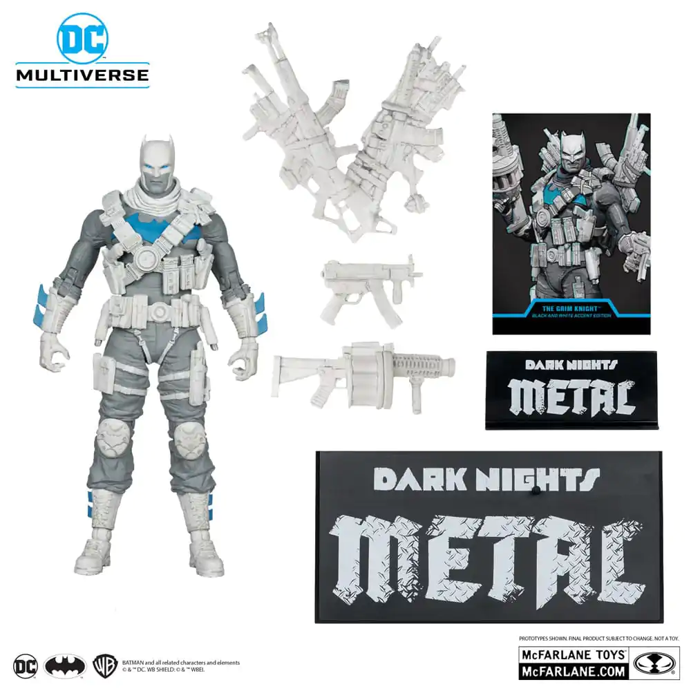 DC Multiverse Action Figure The Grim Knight (Dark Nights Metal) (Black & White Accent Edition) (Gold Label) 18 cm product photo