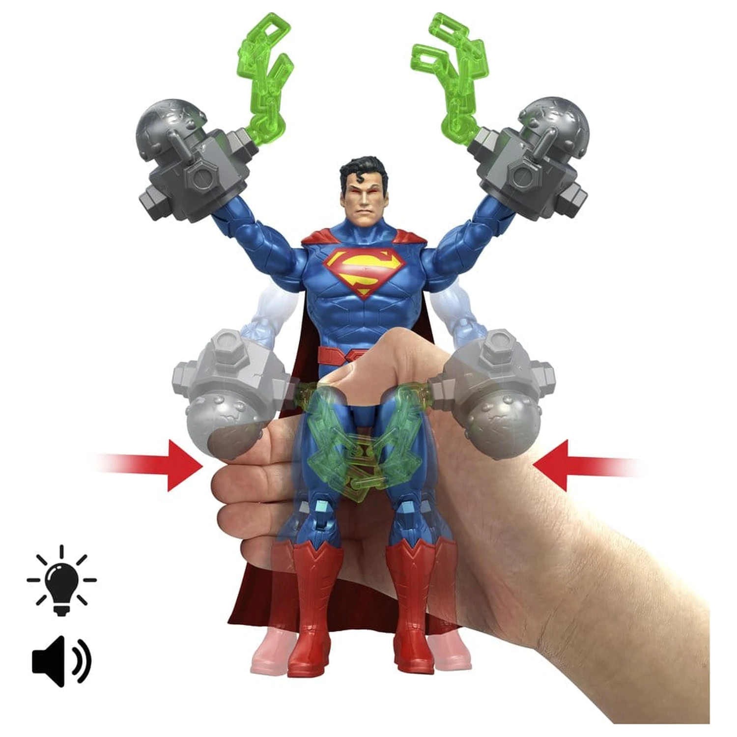 DC Premier Action Figure with Sound & Light Heat Vision Superman 16 cm product photo