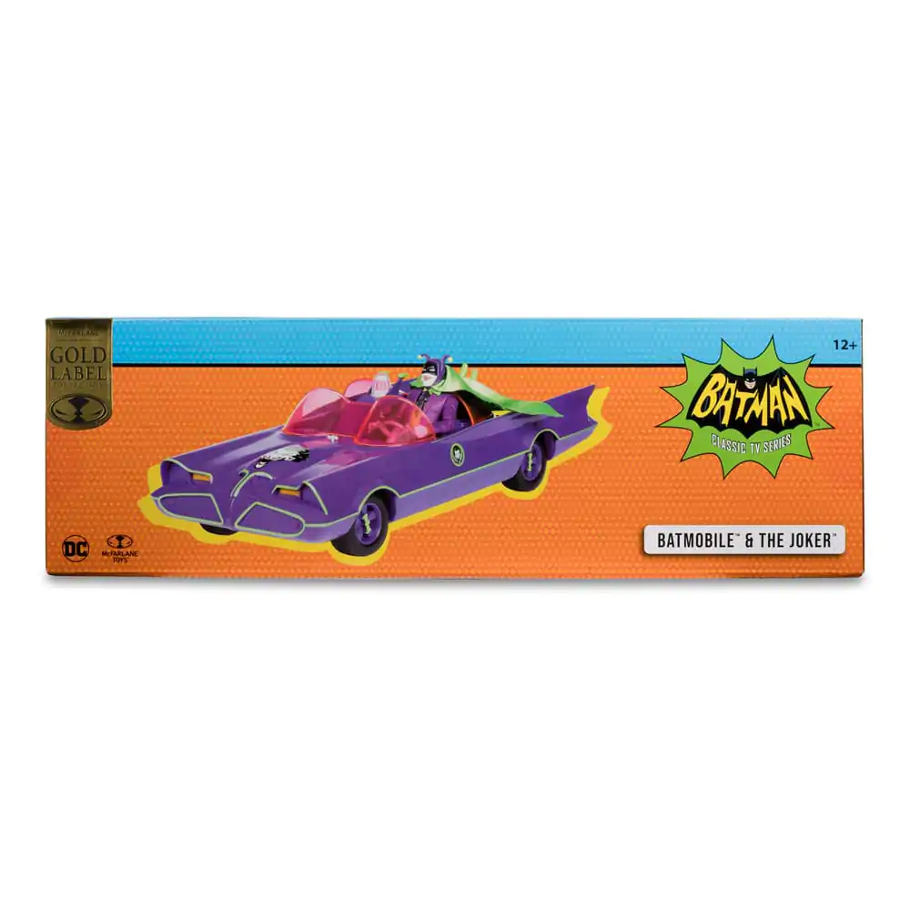 DC Retro Action Figure Batman 66 Batmobil with Joker (Gold Label) 15 cm termékfotó