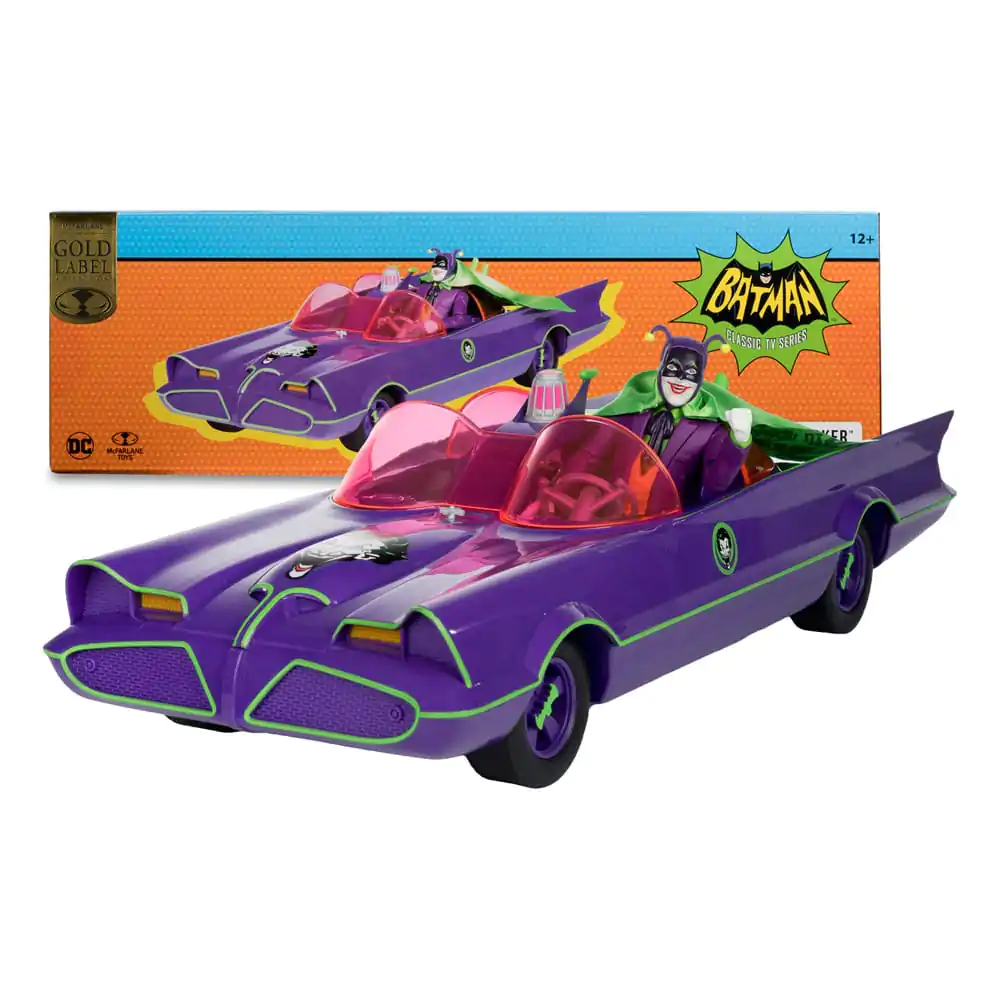 DC Retro Action Figure Batman 66 Batmobil with Joker (Gold Label) 15 cm termékfotó