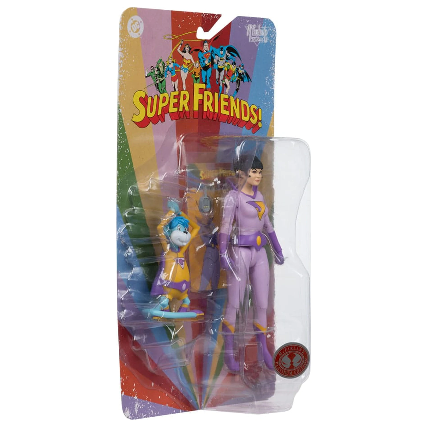 DC Retro Super Friends Action Figure Jayna & Gleek (Red Platinum Edition) 15 cm product photo