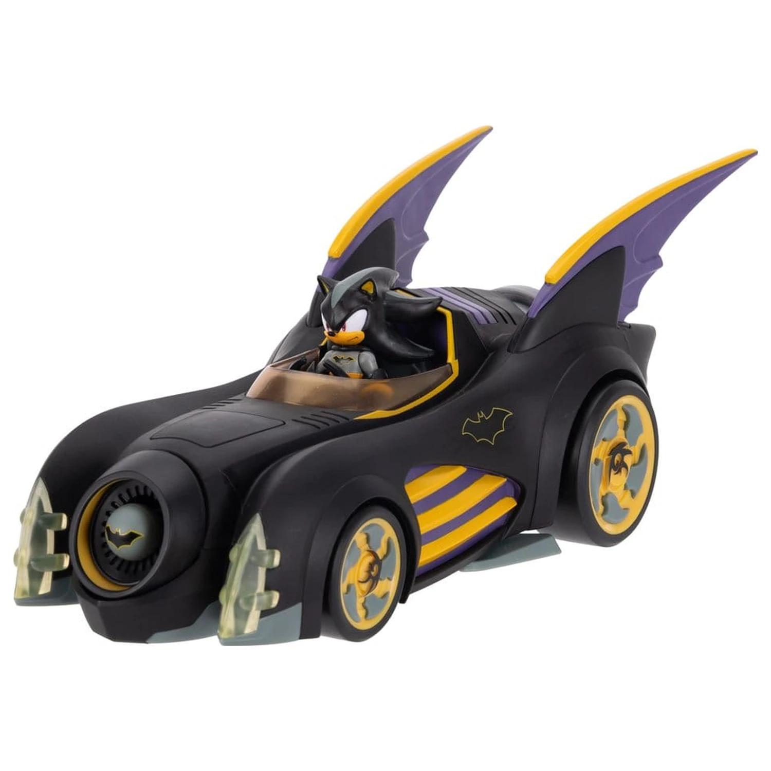 DC x Sonic - The Hedgehog Action Figure with Vehicle Shadow Batman & Batmobile 6 cm  product photo