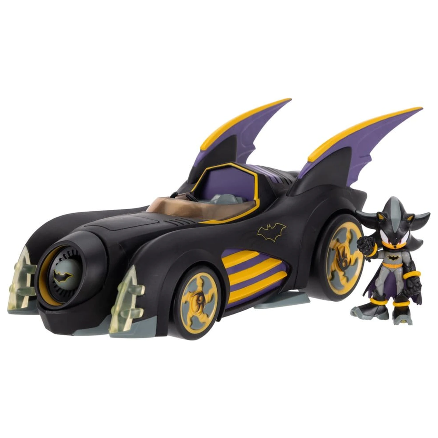 DC x Sonic - The Hedgehog Action Figure with Vehicle Shadow Batman & Batmobile 6 cm  product photo