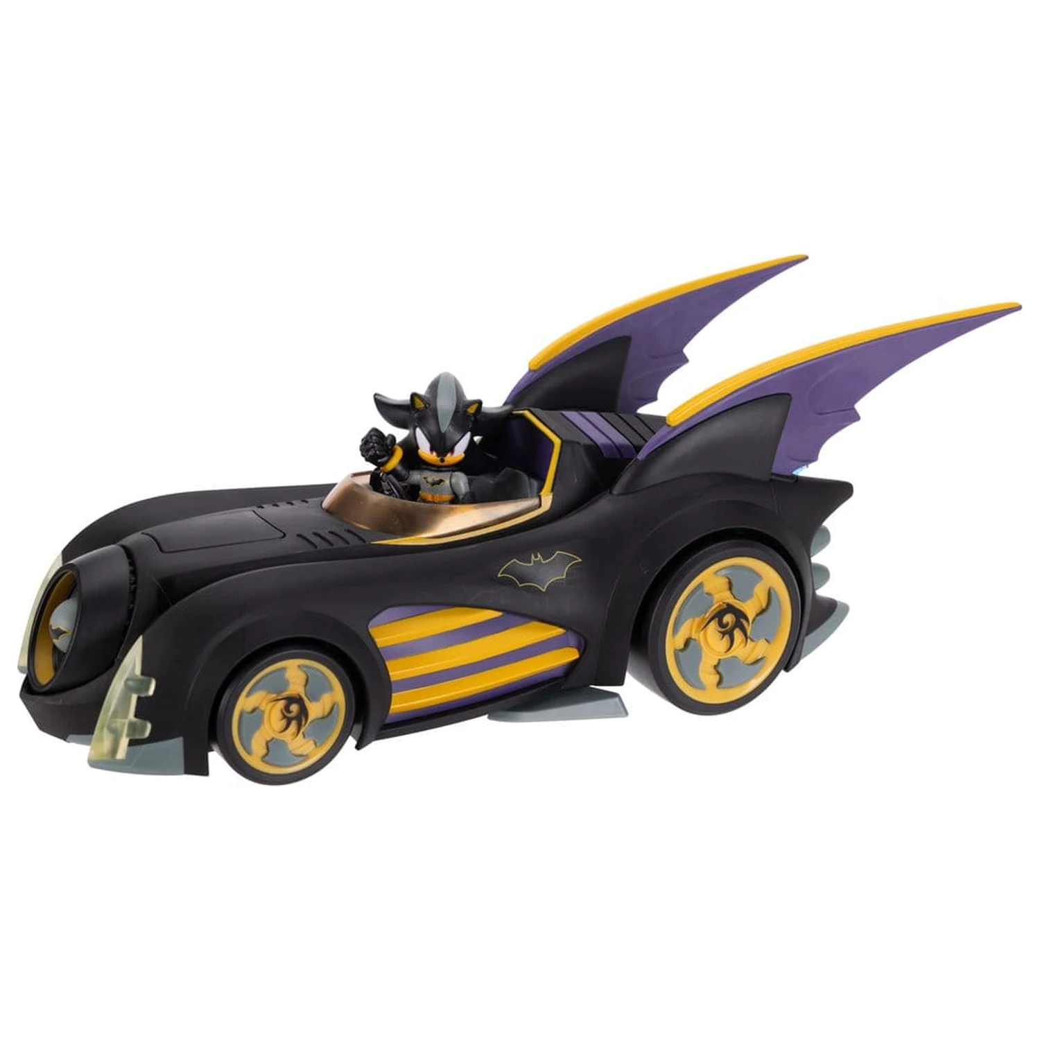 DC x Sonic - The Hedgehog Action Figure with Vehicle Shadow Batman & Batmobile 6 cm  product photo