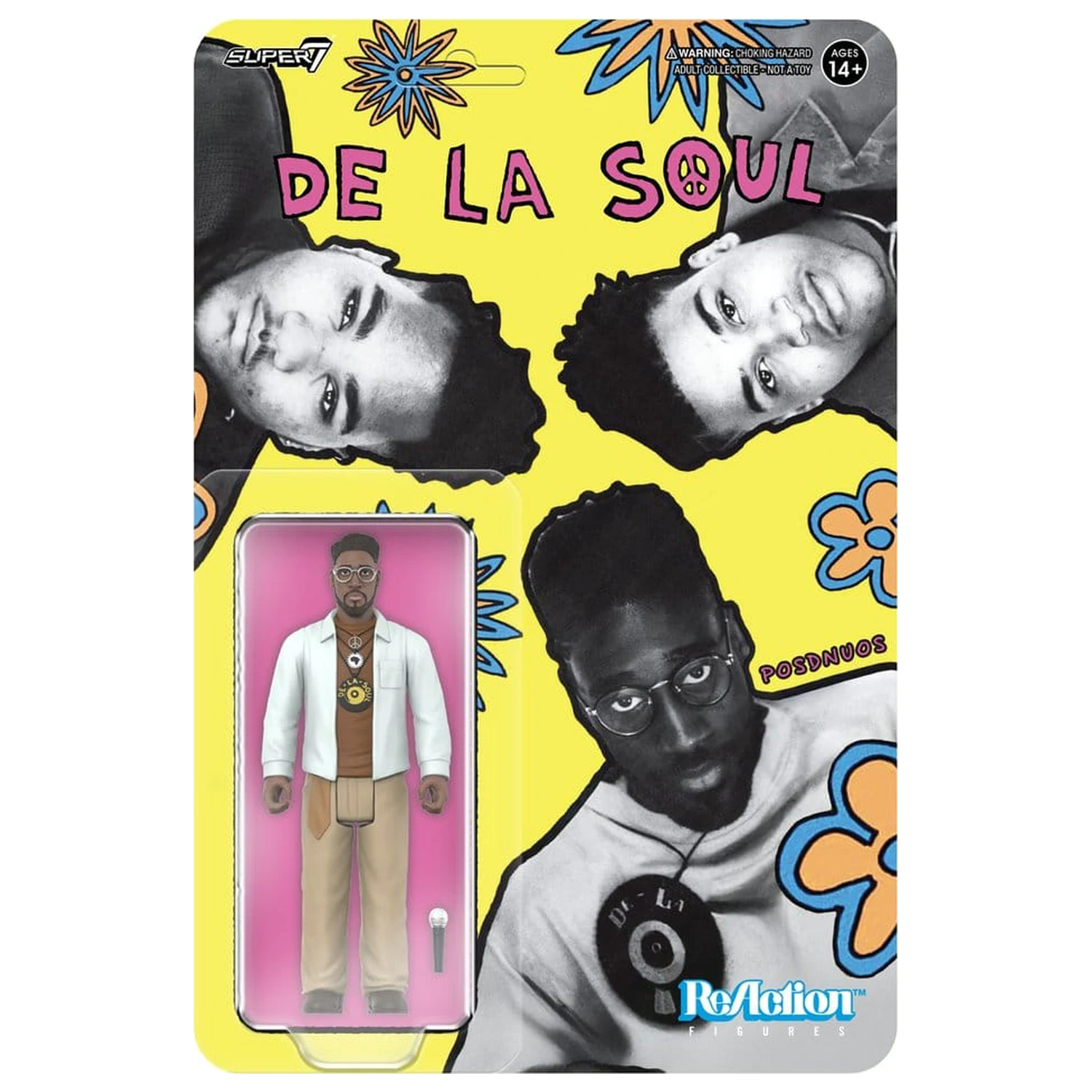 De La Soul ReAction Action Figure Wave 01 Kelvin "Posdnuos" Mercer (Me, Myself & I) product photo