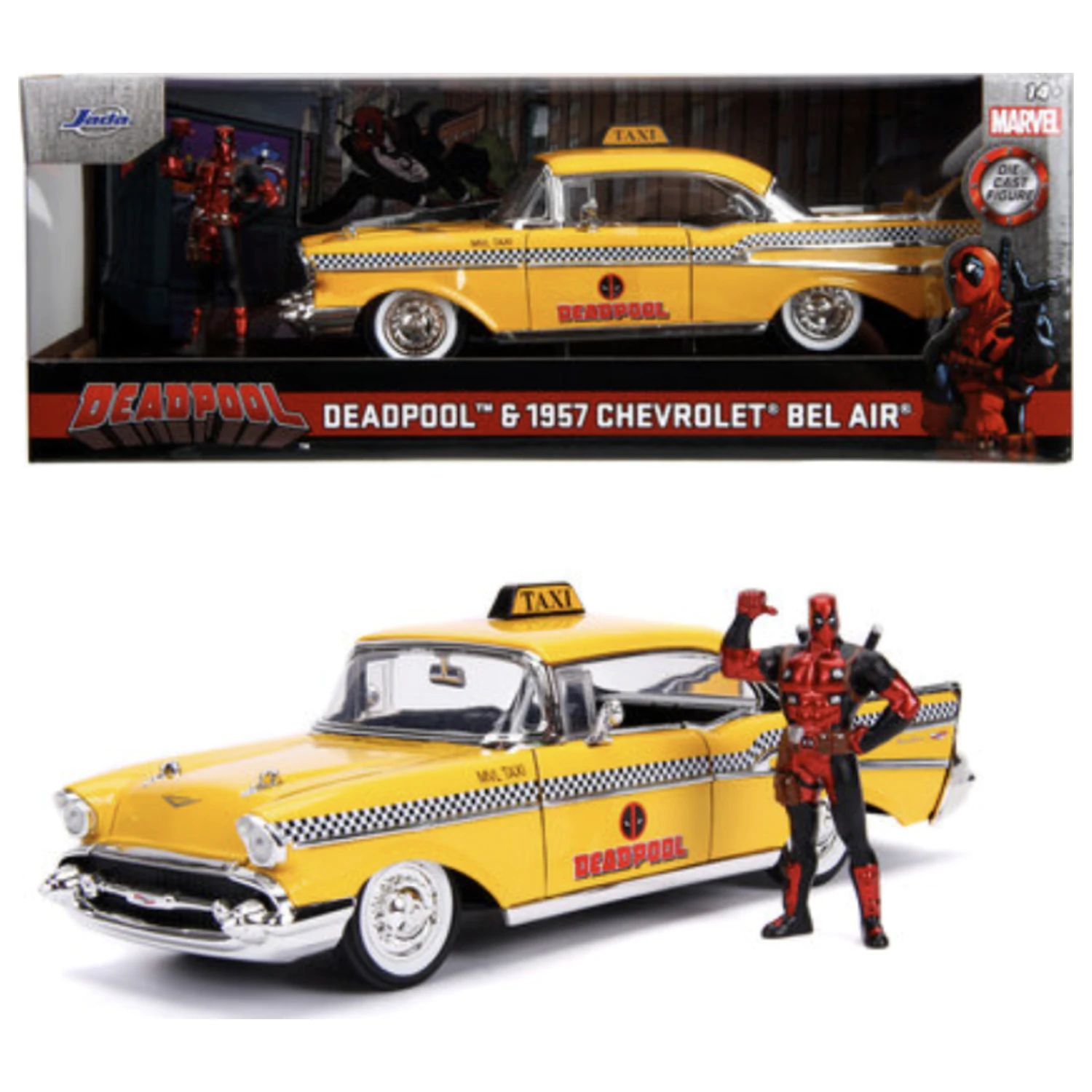 Deadpool 1957 Chevy Bel Air 1 + Deadpool Figure 1:24 product photo