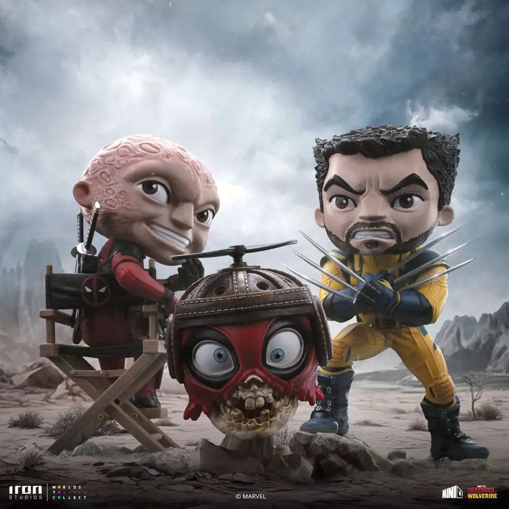 Deadpool &amp; Wolverine Mini Co. PVC Figure Deadpool and Wolverine set Unmasked 14 cm product photo