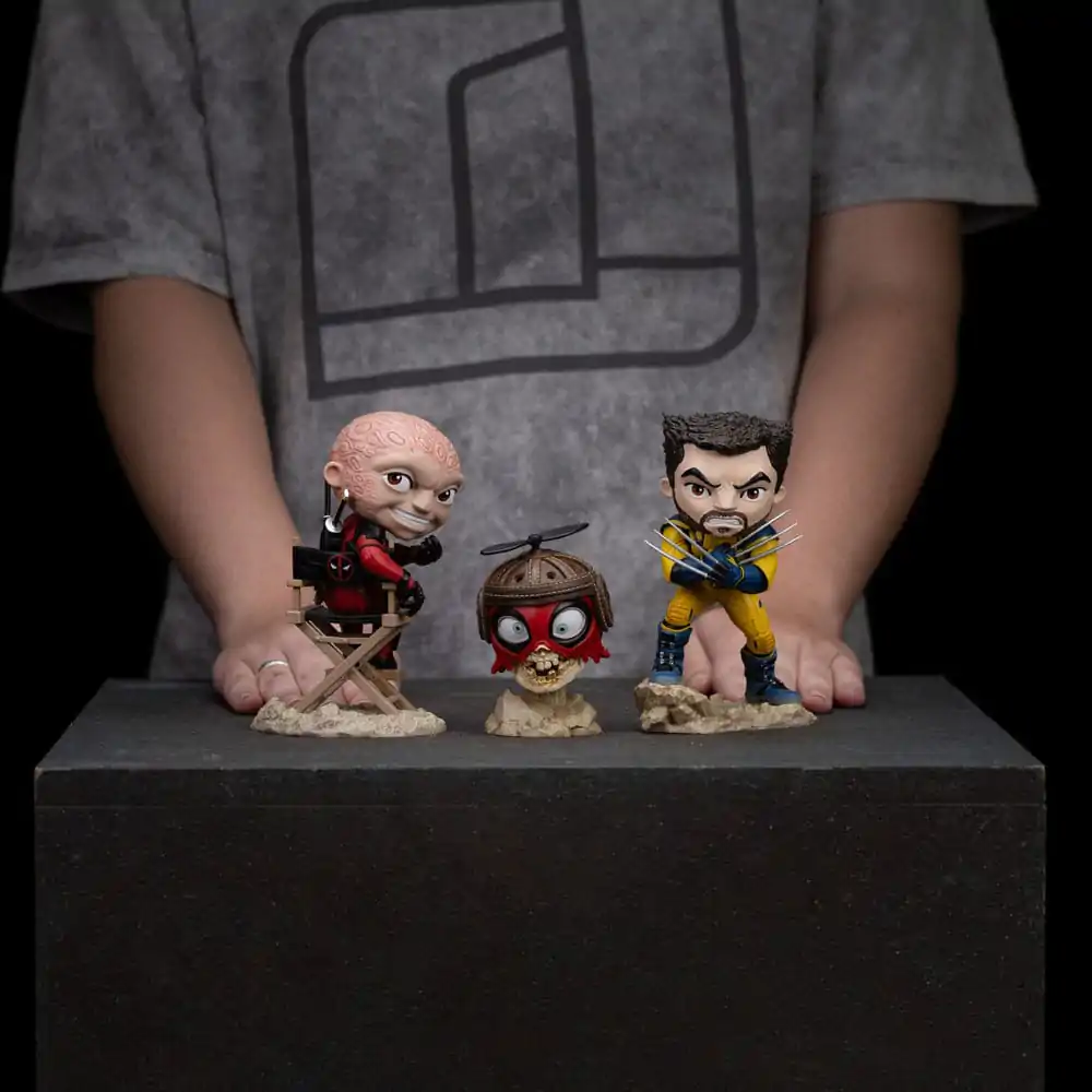 Deadpool &amp; Wolverine Mini Co. PVC Figure Deadpool and Wolverine set Unmasked 14 cm product photo