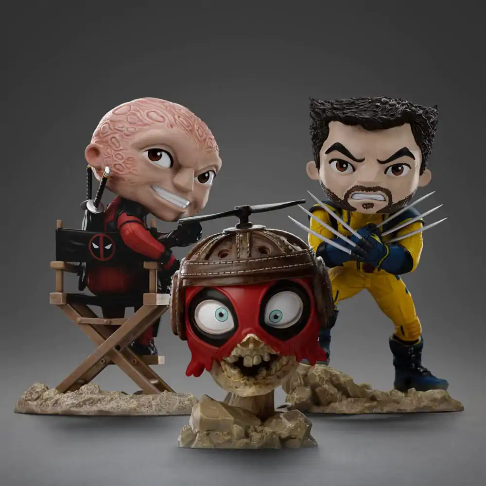 Deadpool &amp; Wolverine Mini Co. PVC Figure Deadpool and Wolverine set Unmasked 14 cm product photo