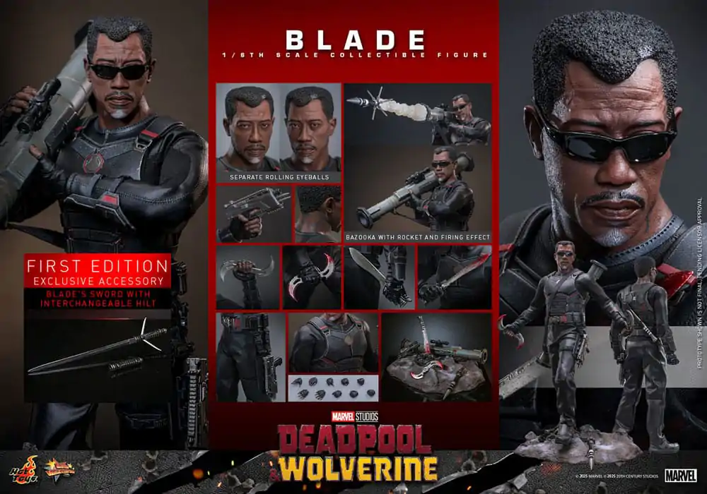 Deadpool & Wolverine Movie Masterpiece Action Figure 1/6 Blade 30 cm product photo