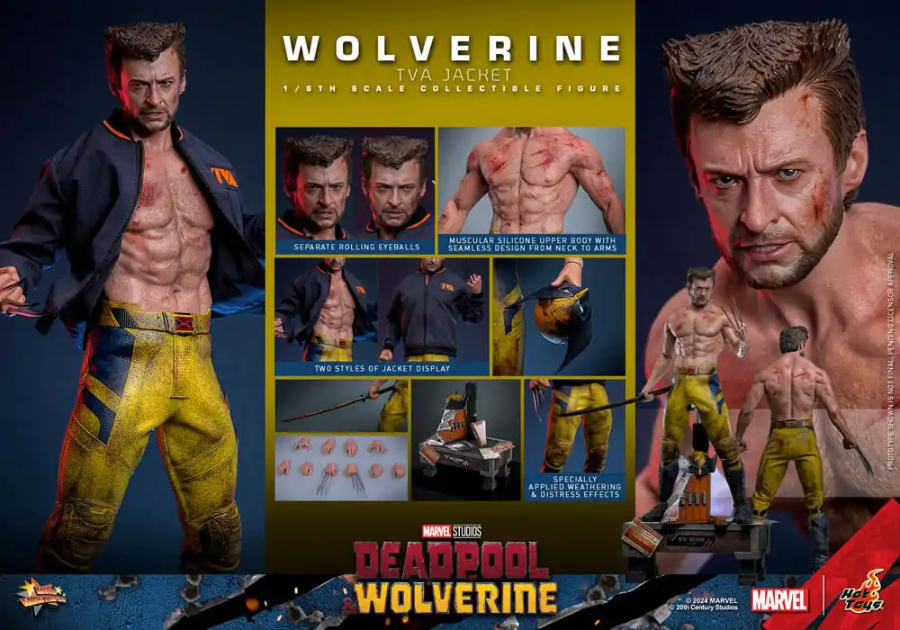 Deadpool & Wolverine Movie Masterpiece Action Figure 1/6 Wolverine (TVA Jacket Version) 31 cm termékfotó