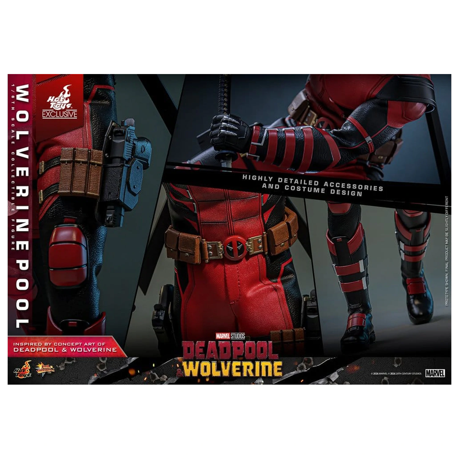 Deadpool & Wolverine Movie Masterpiece Action Figure 1/6 Wolverinepool 31 cm product photo