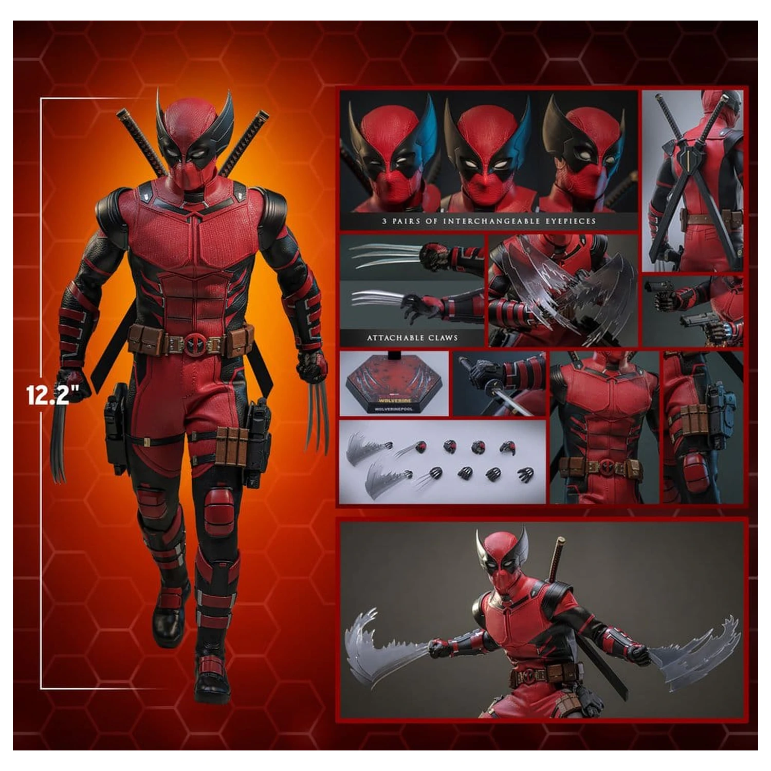 Deadpool & Wolverine Movie Masterpiece Action Figure 1/6 Wolverinepool 31 cm product photo