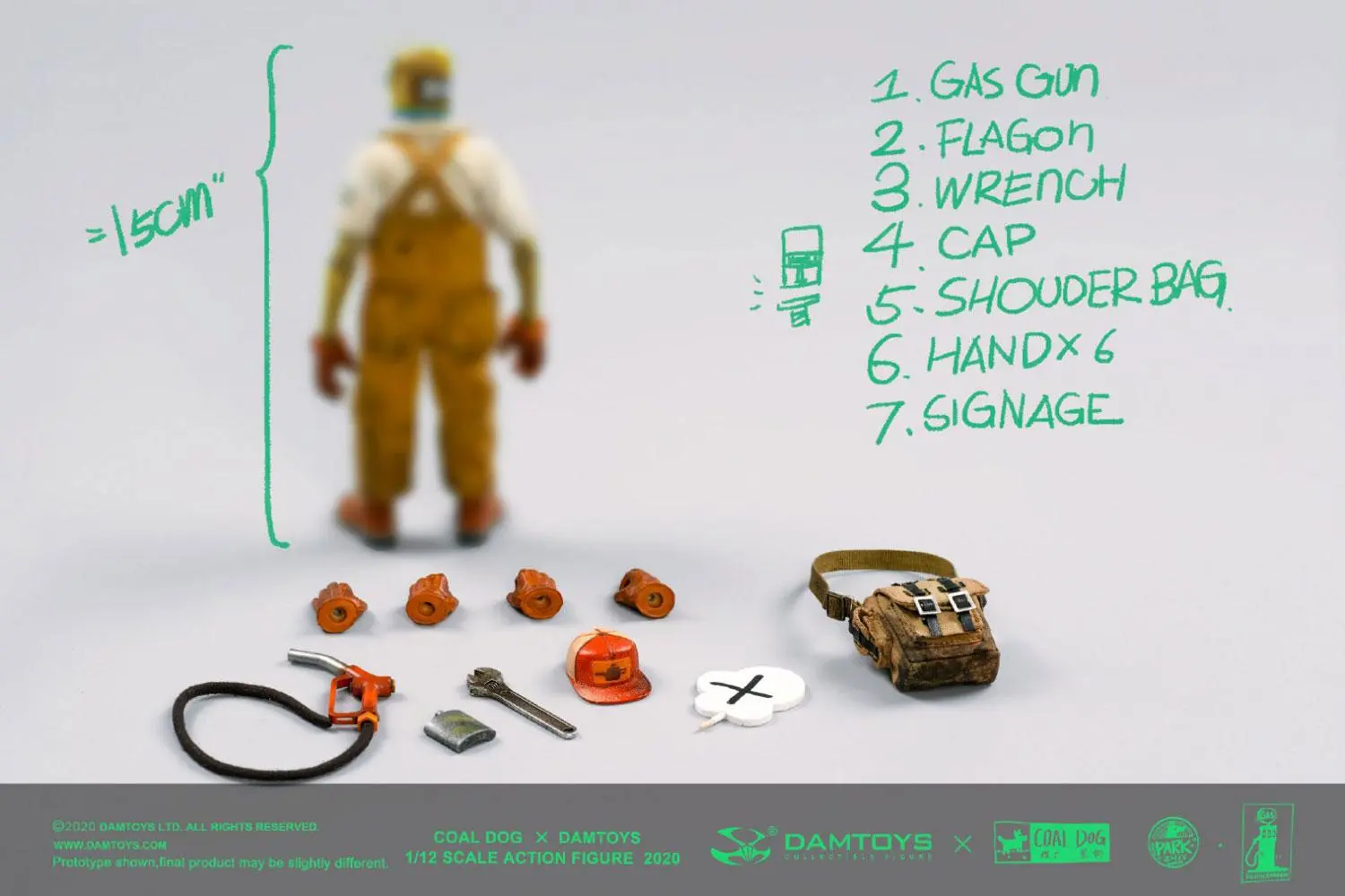 Death Gas Station Action Figure 1/12 Old Bone 15 cm product photo