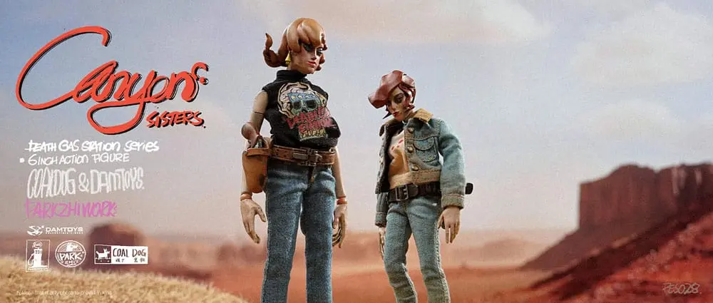 Death Gas Station Series Action Figures Canyon Sisters: Mrs. T & Ms. L 15 cm termékfotó