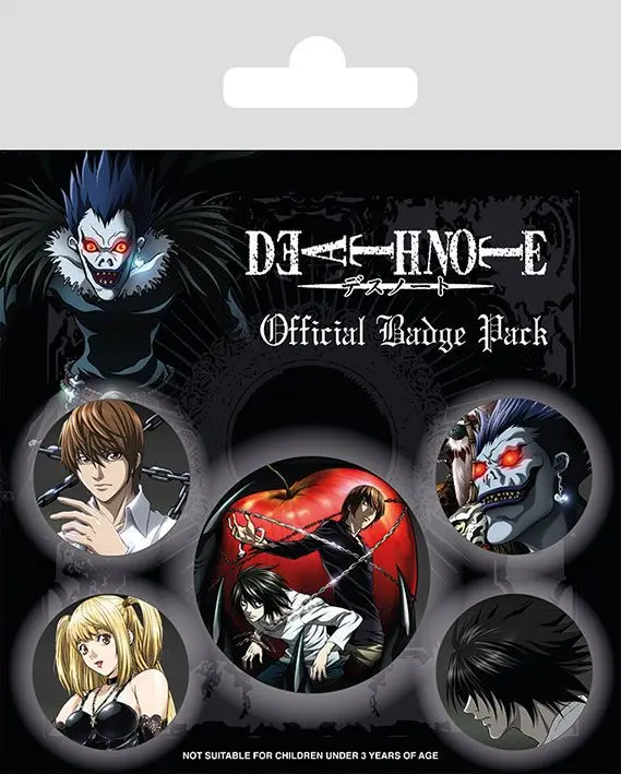 Death Note Pin-Back Buttons 5-Pack Characters termékfotó