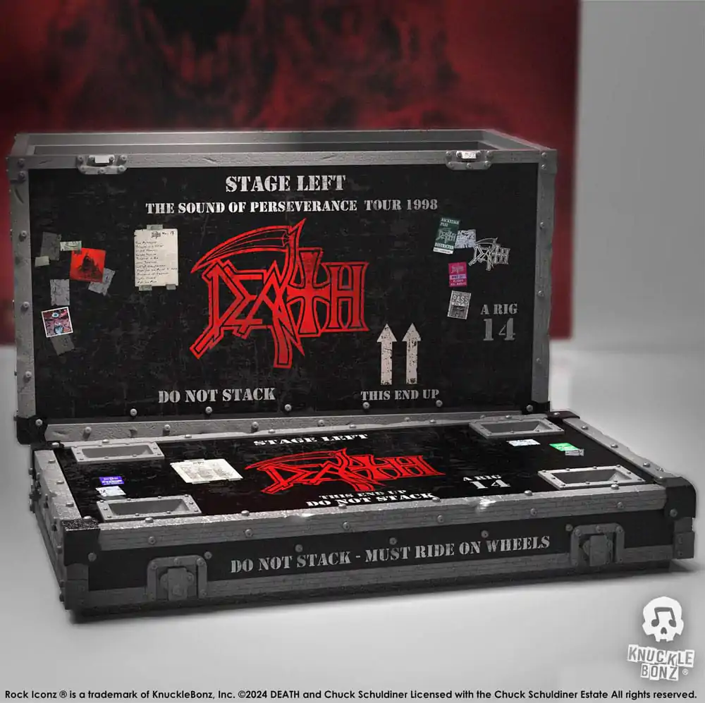 Death Rock Ikonz On Tour Road Case Statue + Stage Backdrop Set The Sound of Perseverance Tour 1998 termékfotó