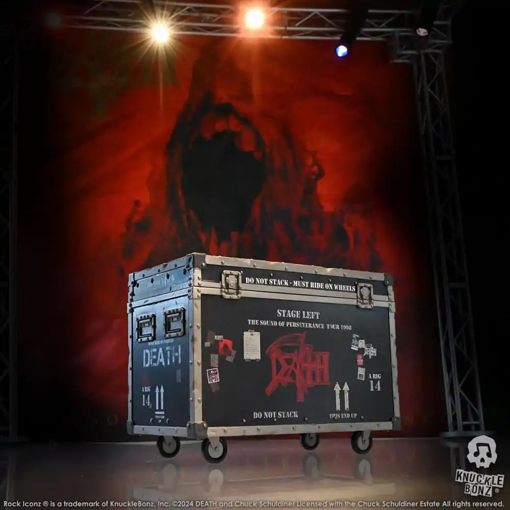 Death Rock Ikonz On Tour Road Case Statue + Stage Backdrop Set The Sound of Perseverance Tour 1998 termékfotó