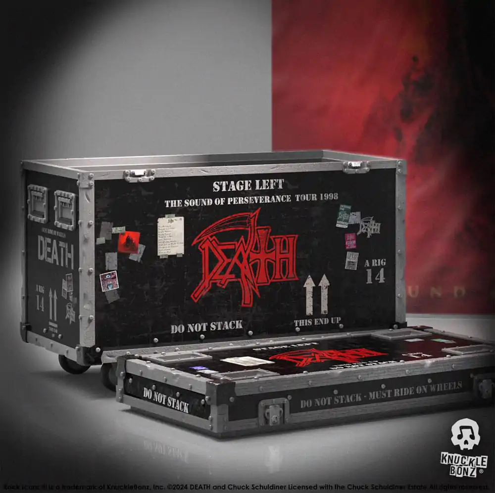 Death Rock Ikonz On Tour Road Case Statue + Stage Backdrop Set The Sound of Perseverance Tour 1998 termékfotó