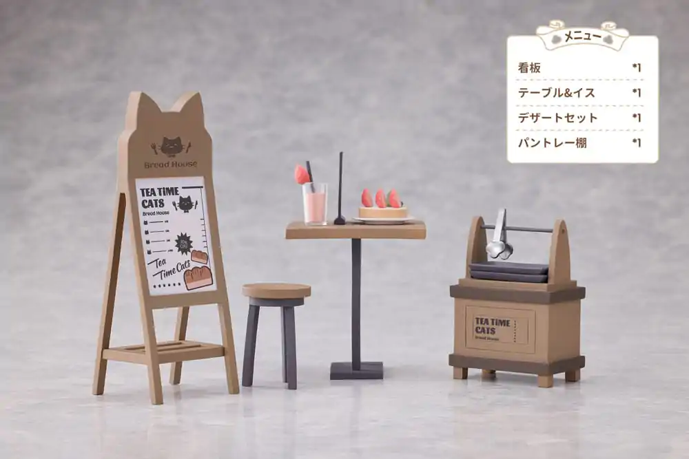 Decorated Life Collection PVC Statue Tea Time Cats - Cat Town Bakery Staff & Customer Set 12 cm termékfotó