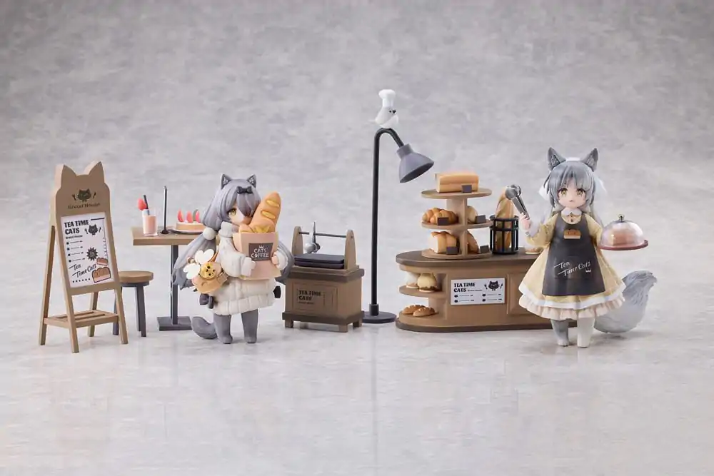 Decorated Life Collection PVC Statue Tea Time Cats - Cat Town Bakery Staff & Customer Set 12 cm termékfotó