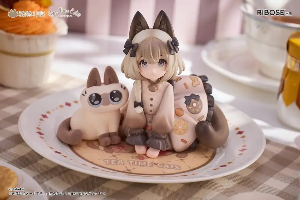 Decorated Life Collection PVC Statue Tea Time Cats x Siamese Cat Azuki-san Friendship Collaboration Exclusive Set 18 cm product photo
