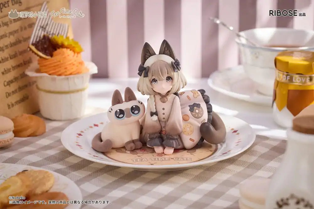 Decorated Life Collection PVC Statue Tea Time Cats x Siamese Cat Azuki-san Friendship Collaboration Exclusive Set 18 cm product photo