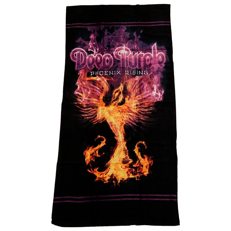 Deep Purple Phoenix Rising cotton beach towel product photo