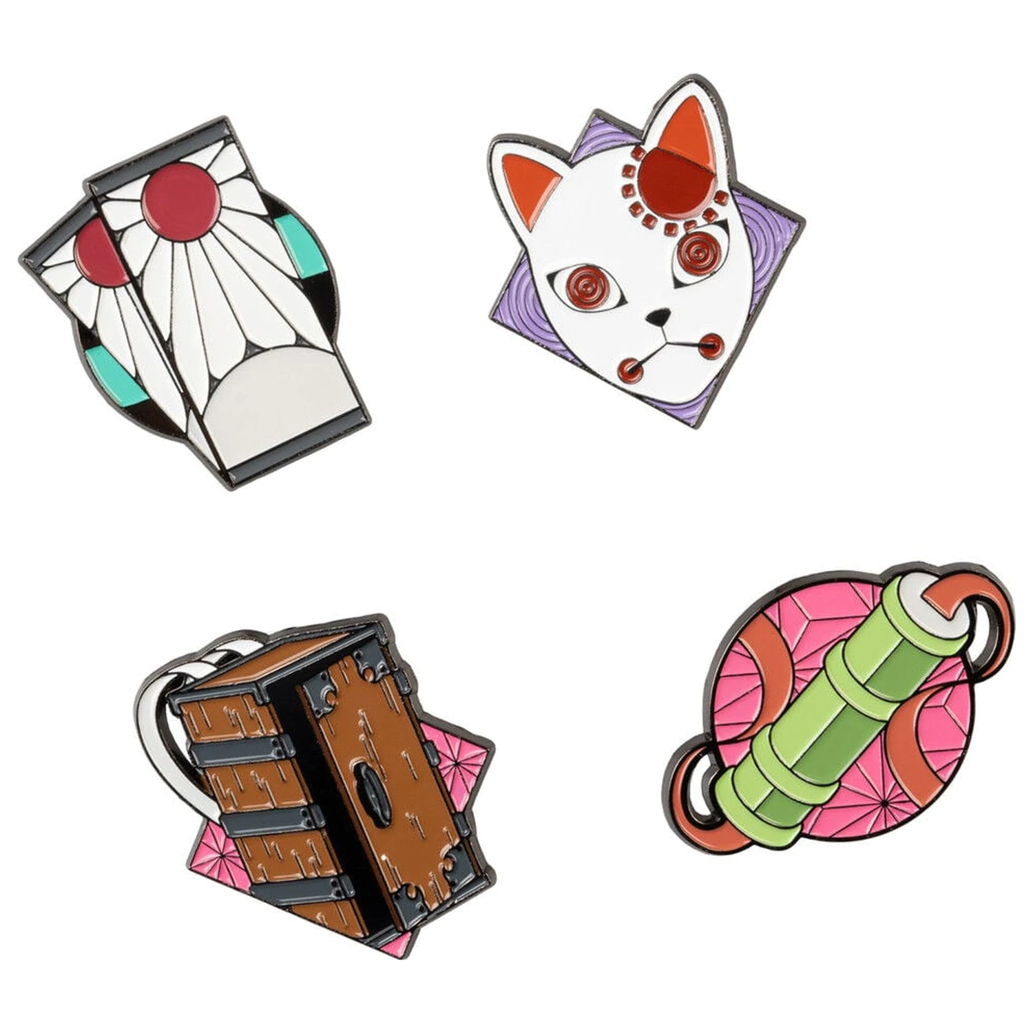 Demon Slayer Kimetsu no Yaiba set of 4 pins product photo