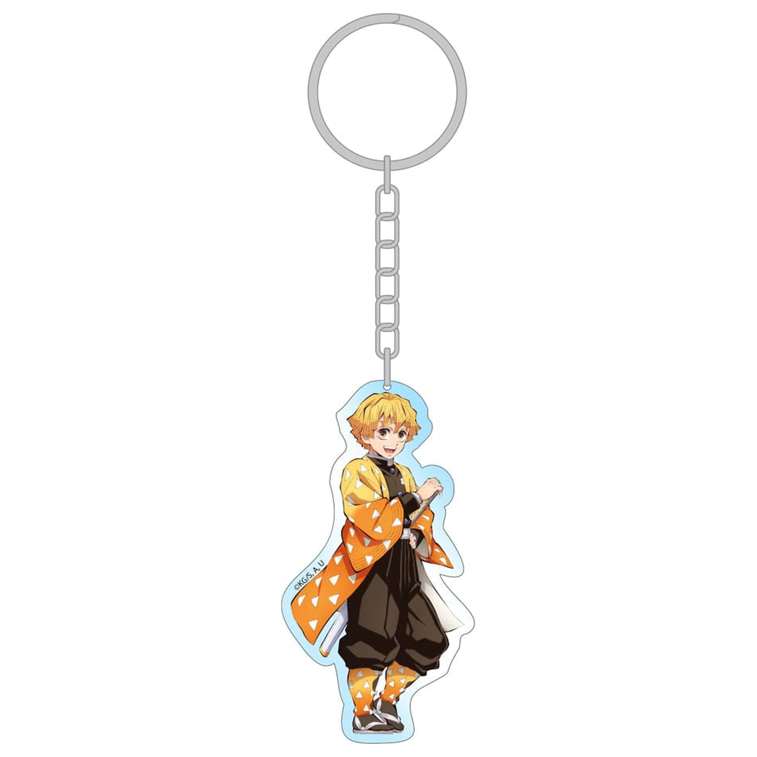 Demon Slayer: Kimetsu no Yaiba Acrylic Keychain Zenitsu Holographic 7 cm  product photo