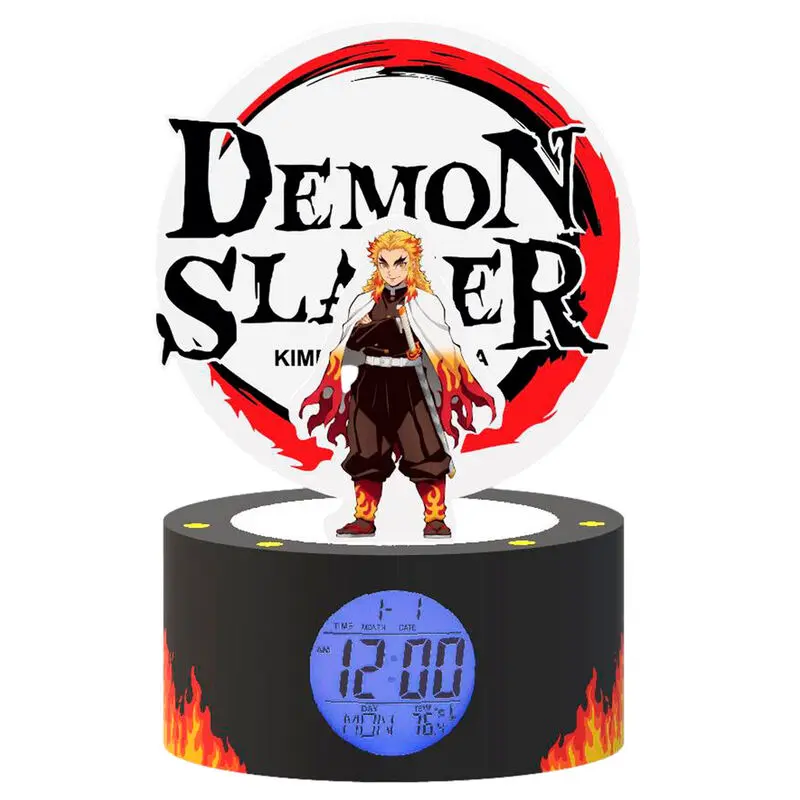 Demon Slayer Kimetsu no Yaiba Kyojuro Rengoku Alarm clock figure 22cm termékfotó
