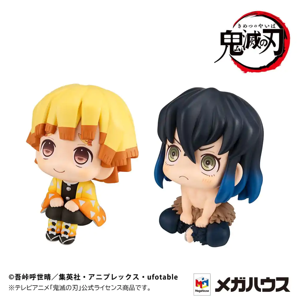 Demon Slayer: Kimetsu no Yaiba Look Up PVC Statue Zenitsu Agatsuma Smile Ver. & Inosuke Hashibira Bossy Ver. 11 cm (with gift) termékfotó