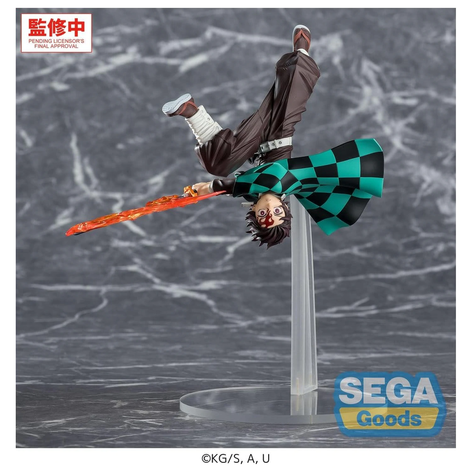 Demon Slayer: Kimetsu no Yaiba Luminasta PVC Figure Tanjiro Kamado Hinokami Kagura Setting Sun Transformation 15 cm product photo