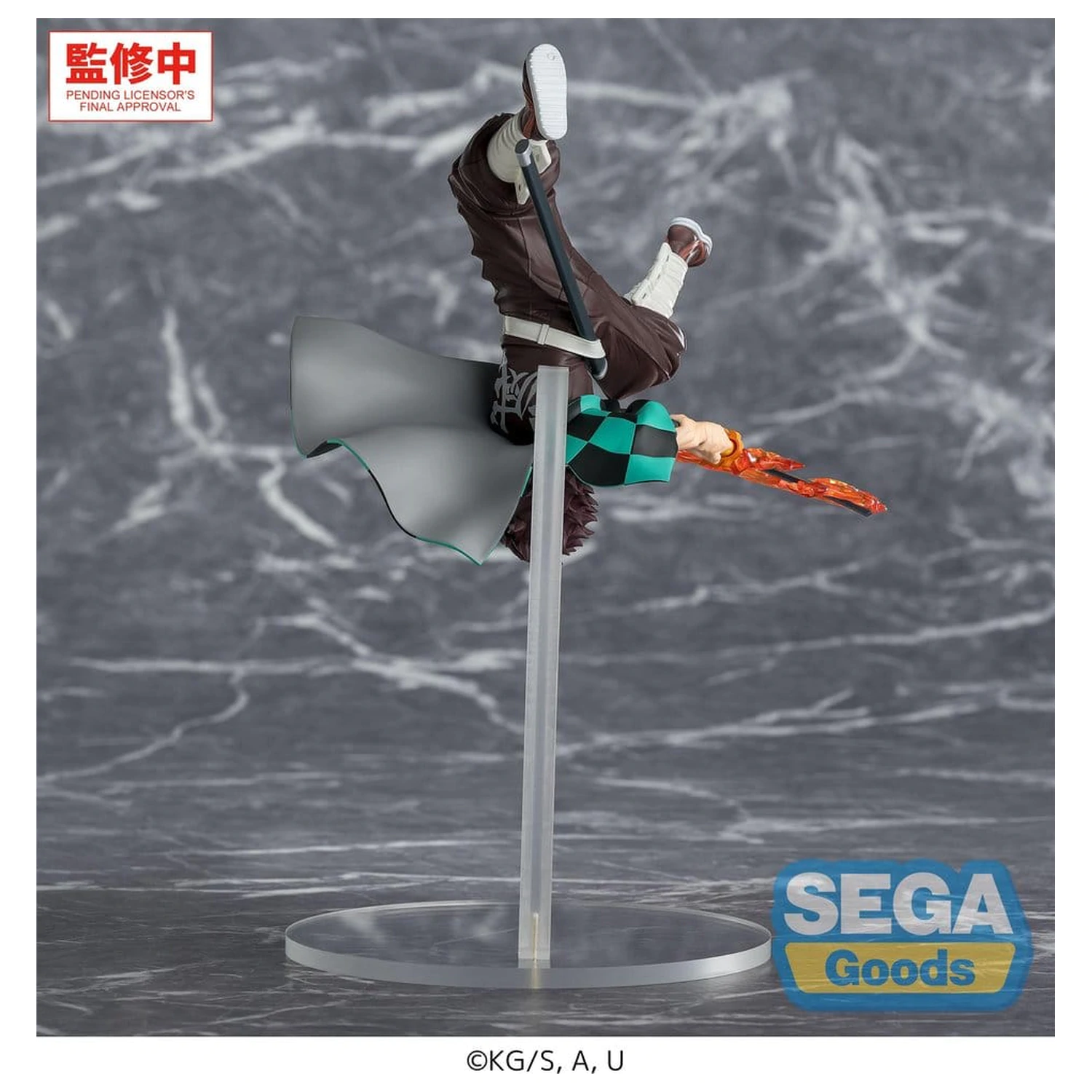 Demon Slayer: Kimetsu no Yaiba Luminasta PVC Figure Tanjiro Kamado Hinokami Kagura Setting Sun Transformation 15 cm product photo