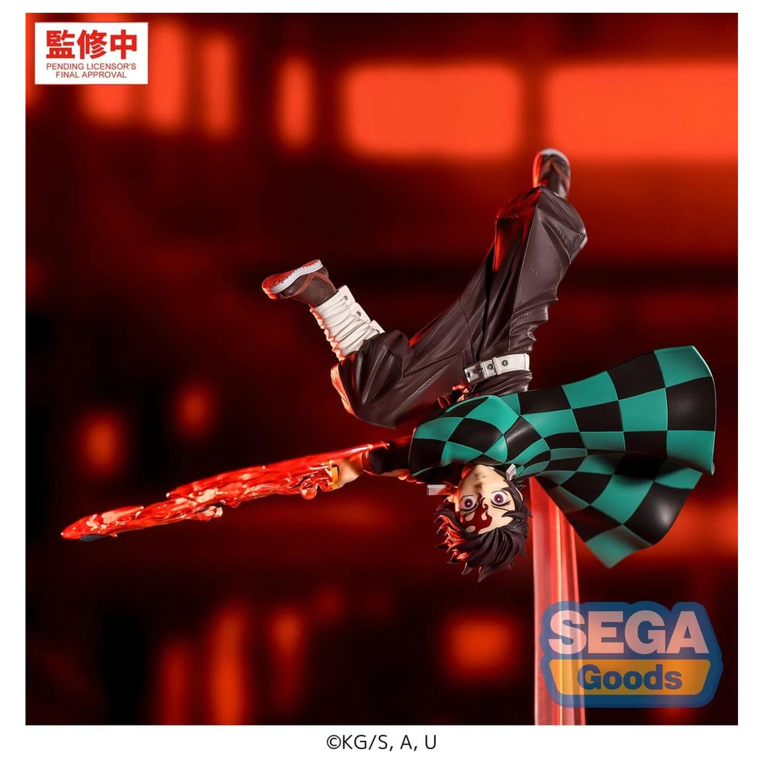 Demon Slayer: Kimetsu no Yaiba Luminasta PVC Figure Tanjiro Kamado Hinokami Kagura Setting Sun Transformation 15 cm product photo