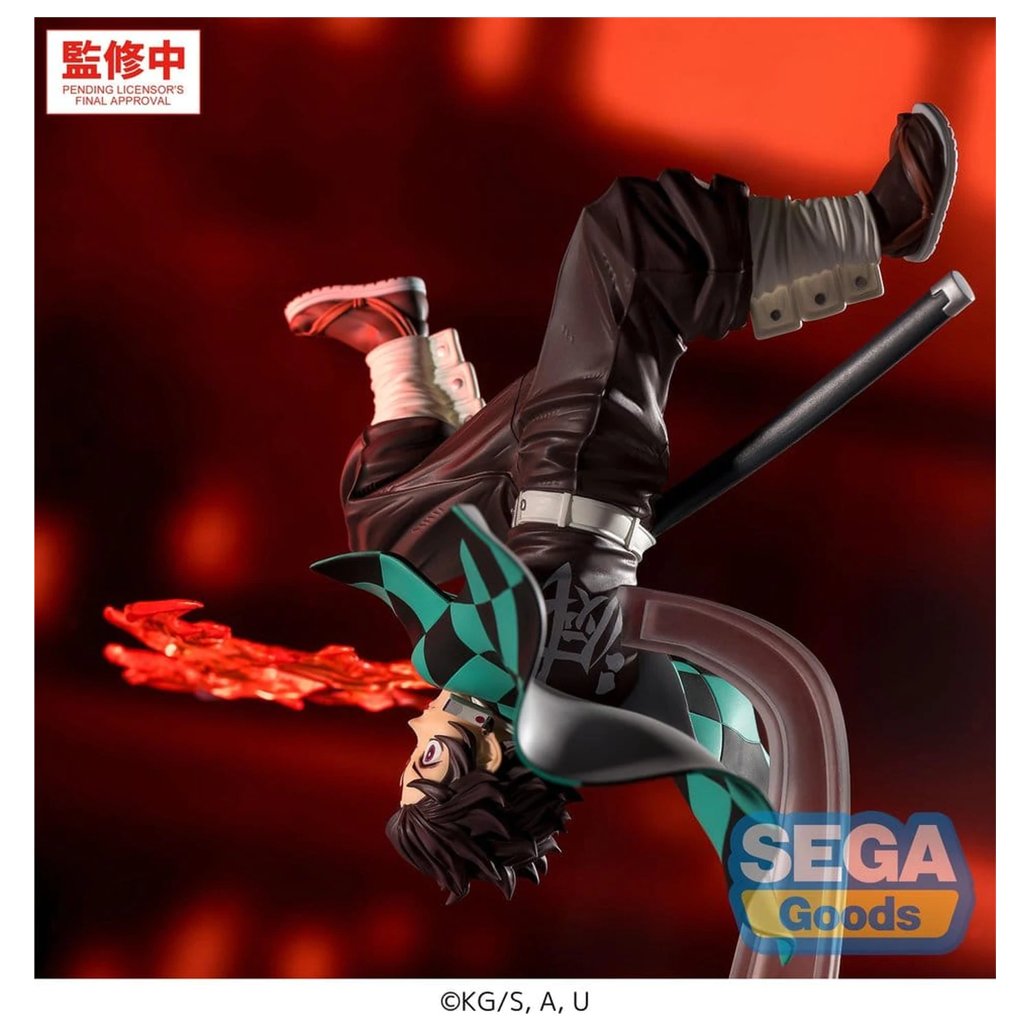 Demon Slayer: Kimetsu no Yaiba Luminasta PVC Figure Tanjiro Kamado Hinokami Kagura Setting Sun Transformation 15 cm product photo