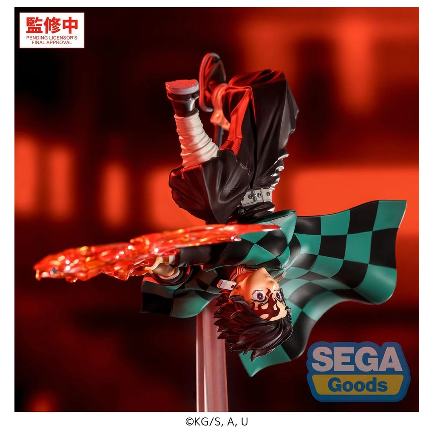Demon Slayer: Kimetsu no Yaiba Luminasta PVC Figure Tanjiro Kamado Hinokami Kagura Setting Sun Transformation 15 cm product photo