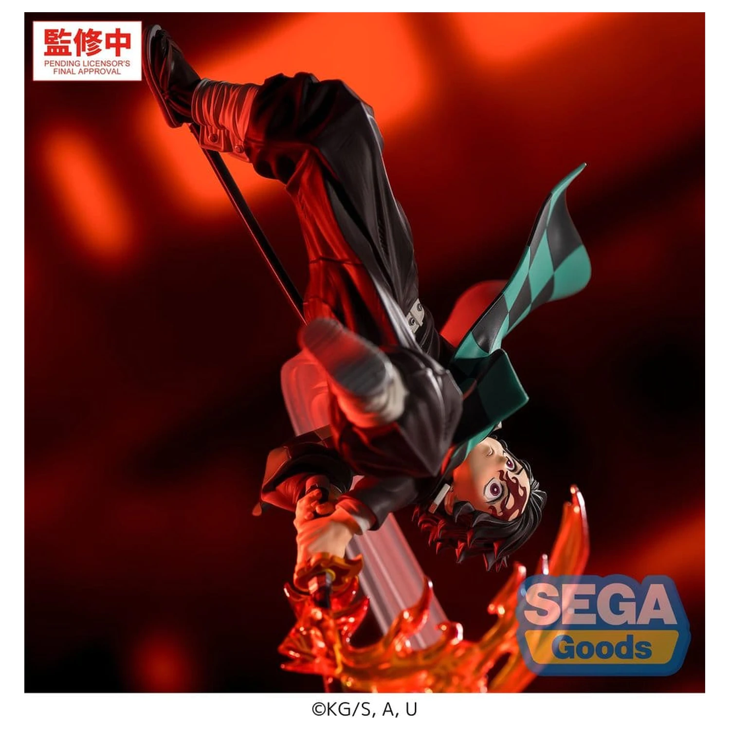 Demon Slayer: Kimetsu no Yaiba Luminasta PVC Figure Tanjiro Kamado Hinokami Kagura Setting Sun Transformation 15 cm product photo