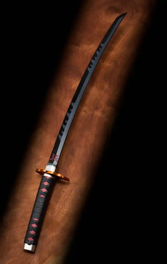 Demon Slayer: Kimetsu no Yaiba Proplica Replica 1/1 Nichirin Sword (Tanjiro Kamado) Kyojuro Rengoku´s Sword Gueard Ver. 88 cm product photo