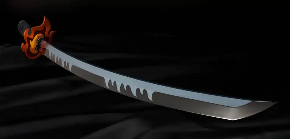 Demon Slayer: Kimetsu no Yaiba Proplica Replica 1/1 Nichirin Sword (Tanjiro Kamado) Kyojuro Rengoku´s Sword Gueard Ver. 88 cm product photo