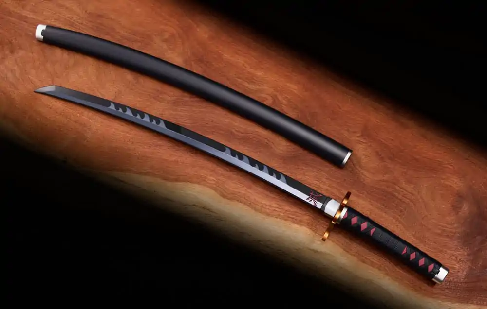 Demon Slayer: Kimetsu no Yaiba Proplica Replica 1/1 Nichirin Sword (Tanjiro Kamado) Kyojuro Rengoku´s Sword Gueard Ver. 88 cm product photo